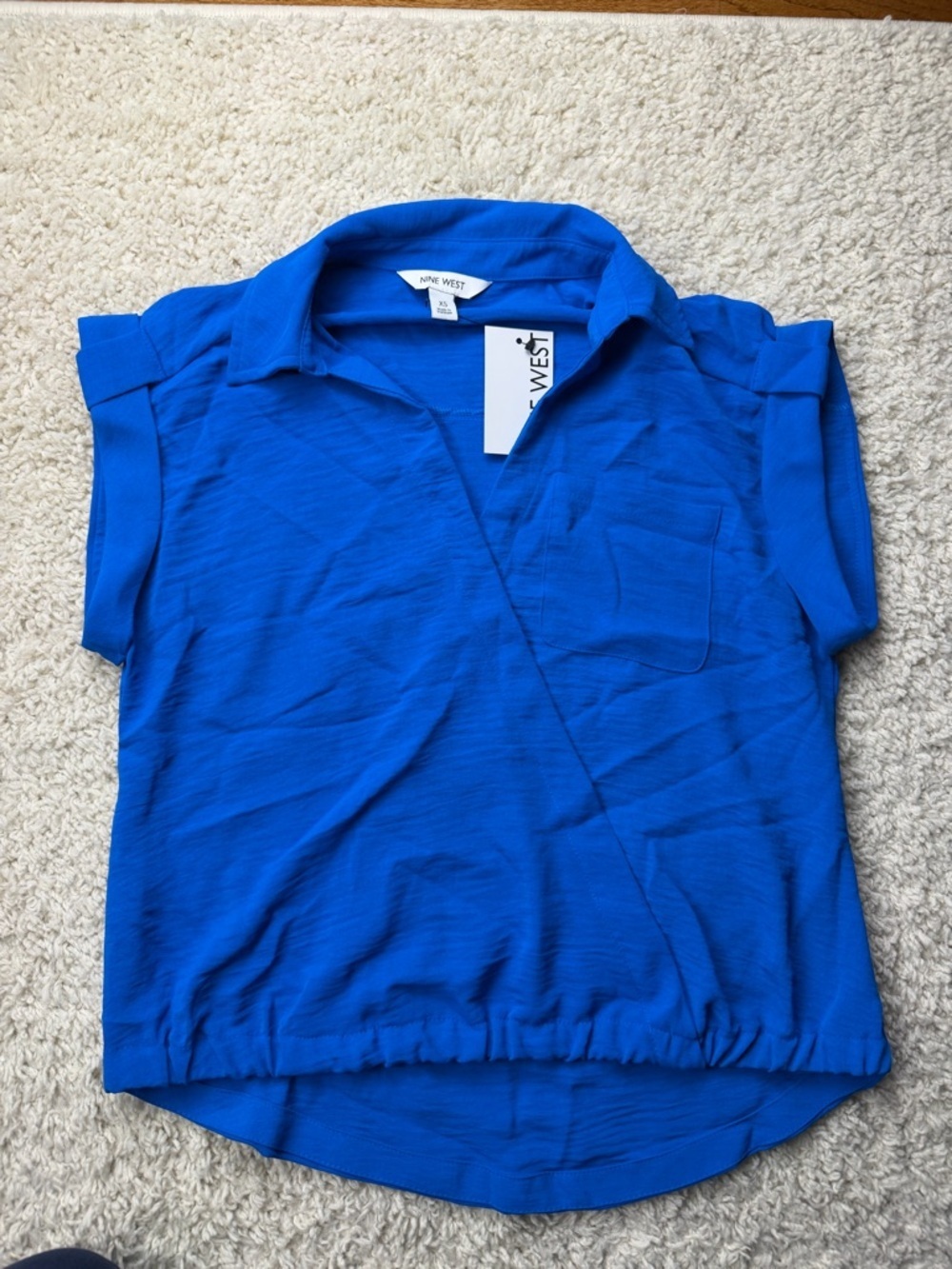 Nine West Women's XS Blue Blouse NWT - Picture 1 of 5